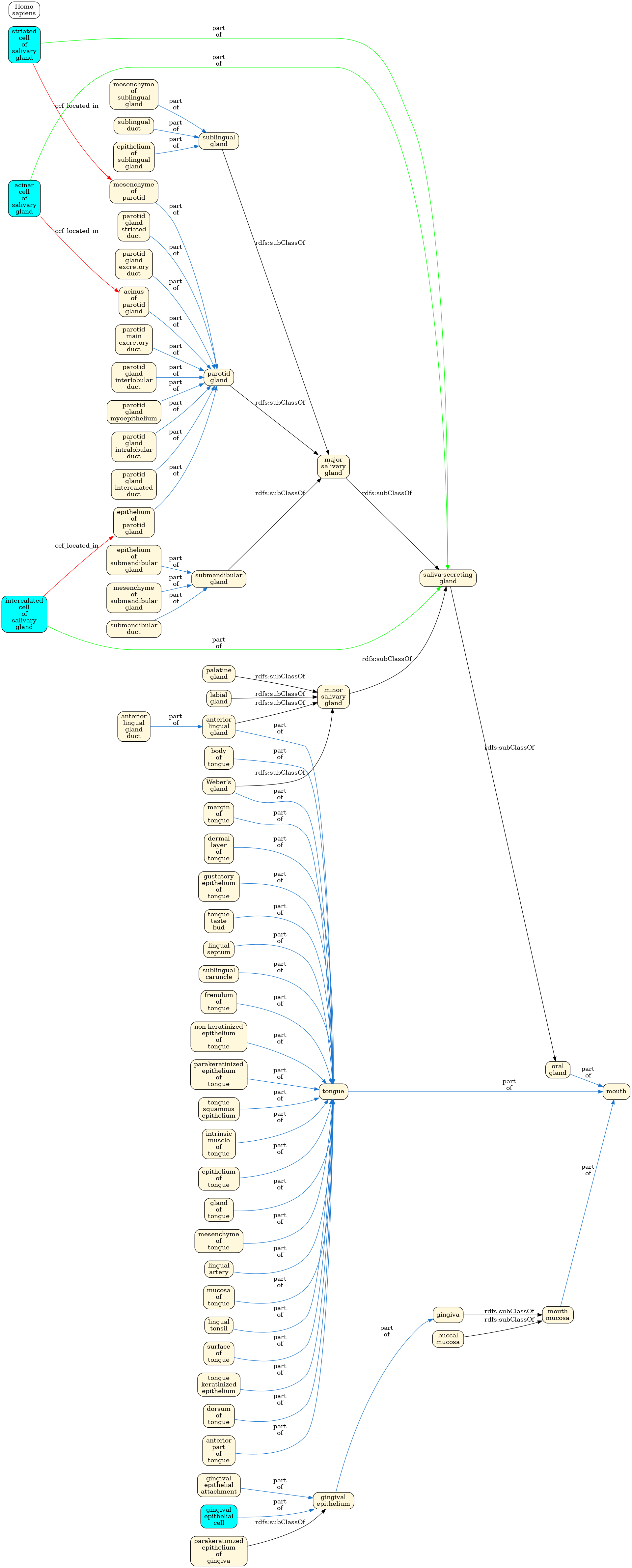 Mouth ASCT+B table in graph